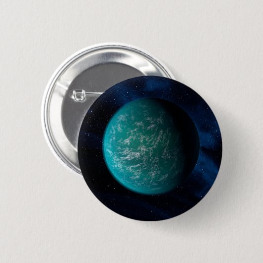 Kepler 22b, een exoplaneet. ronde button 5,7 cm (Voorkant /achterkant)
