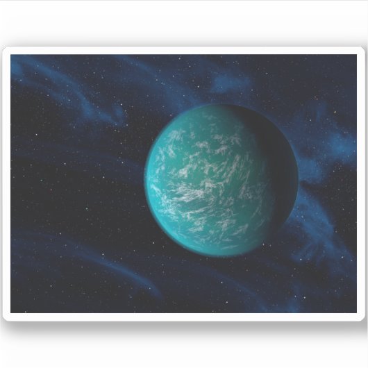 Kepler 22b, een exoplaneet. sticker (Voorkant)