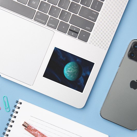 Kepler 22b, een exoplaneet. sticker (Laptop met iPhone)