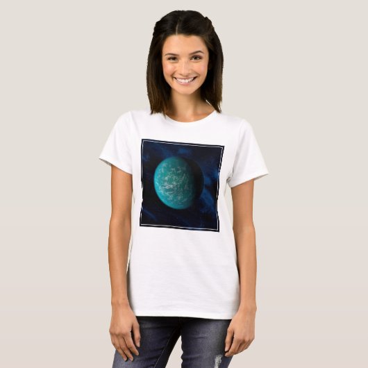 Kepler 22b, een exoplaneet. t-shirt (Voorkant volledig)