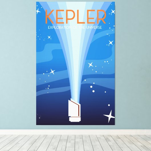 Kepler - Exploratie van het universum Canvas Afdruk (Insitu (Houten vloer))
