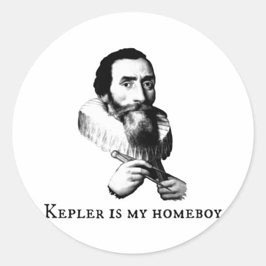 Kepler is mijn Homeboy Ronde Sticker (Voorkant)
