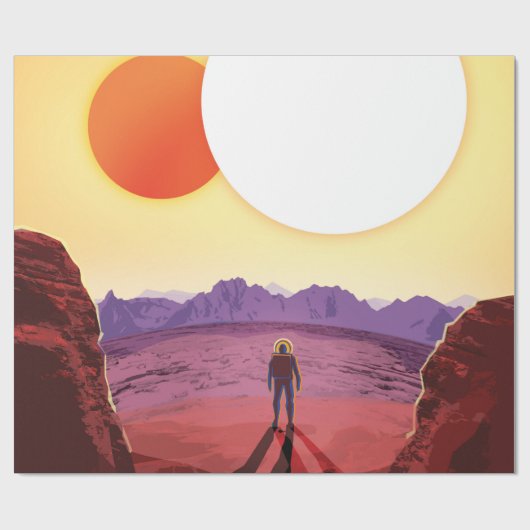 Kepler Ruimtereis Bestemming Planeet Avontuur Cadeaupapier (Vlak)