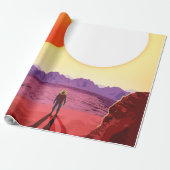 Kepler Ruimtereis Bestemming Planeet Avontuur Cadeaupapier (Uitgerold)