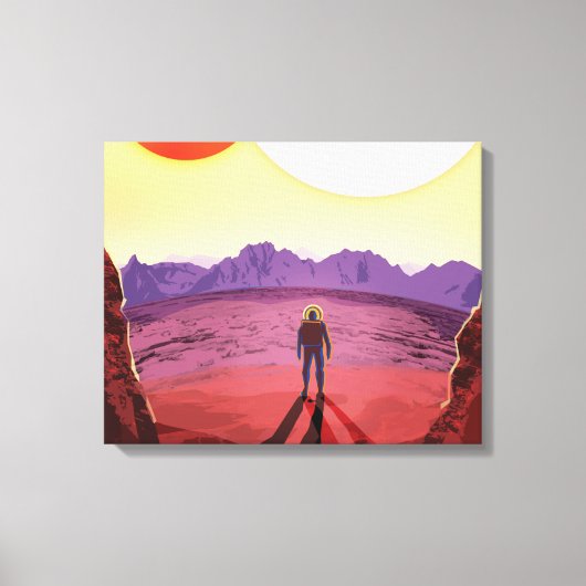 Kepler Ruimtereis Bestemming Planeet Avontuur Canvas Afdruk (Voorkant)