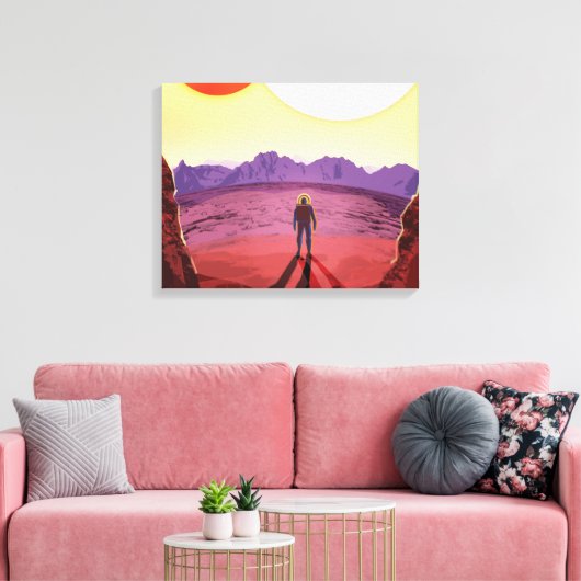 Kepler Ruimtereis Bestemming Planeet Avontuur Canvas Afdruk (Insitu (Woonkamer))