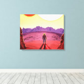 Kepler Ruimtereis Bestemming Planeet Avontuur Canvas Afdruk (Insitu (Houten vloer))