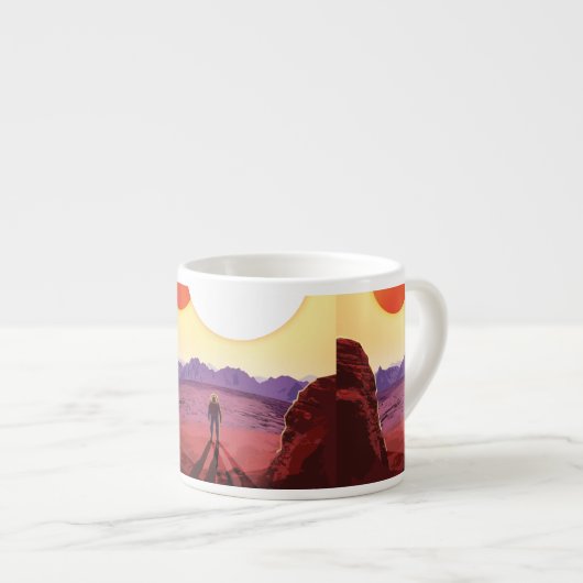 Kepler Ruimtereis Bestemming Planeet Avontuur Espresso Kop (Voorkant rechts)