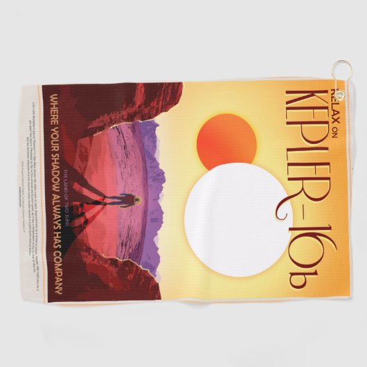 Kepler Ruimtereis Bestemming Planeet Avontuur Golfhanddoek (Horizontaal)