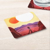 Kepler Ruimtereis Bestemming Planeet Avontuur Kartonnen Onderzetters (Schuin)