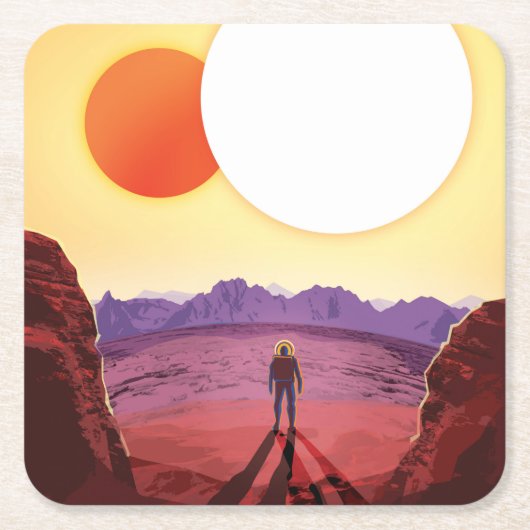 Kepler Ruimtereis Bestemming Planeet Avontuur Kartonnen Onderzetters (Voorkant)