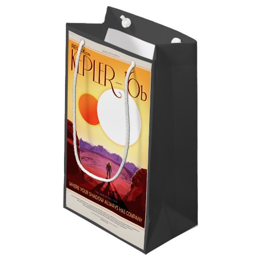 Kepler Ruimtereis Bestemming Planeet Avontuur Klein Cadeauzakje (Voorkant Gekanteld)