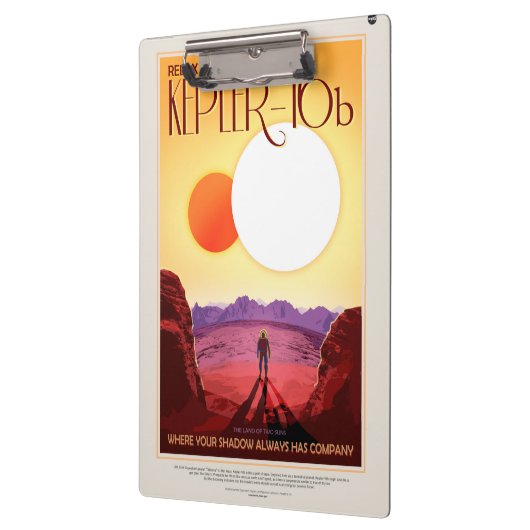 Kepler Ruimtereis Bestemming Planeet Avontuur Klembord (Links)