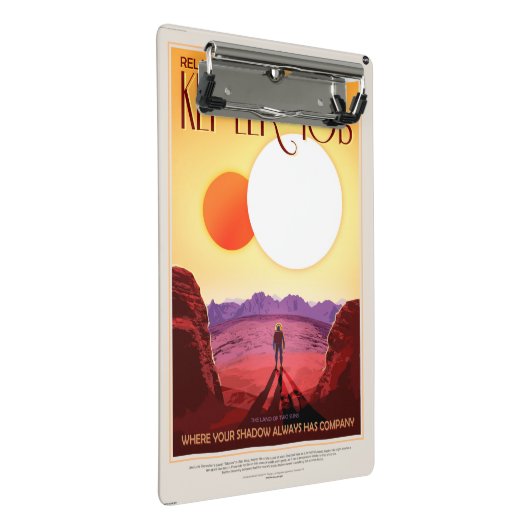 Kepler Ruimtereis Bestemming Planeet Avontuur Mini Klembord (Schuin)