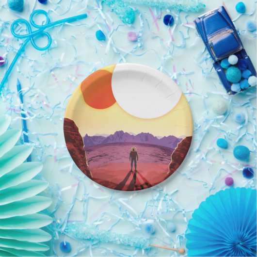 Kepler Ruimtereis Bestemming Planeet Avontuur Papieren Bordje (Feest)