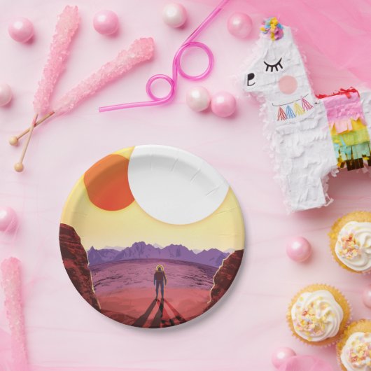 Kepler Ruimtereis Bestemming Planeet Avontuur Papieren Bordje (Feest)