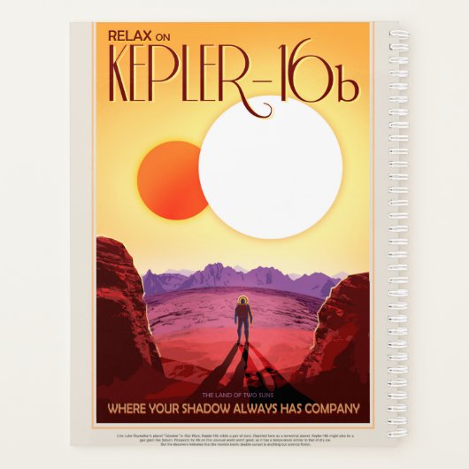 Kepler Ruimtereis Bestemming Planeet Avontuur Planner (Achterkant)