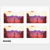 Kepler Ruimtereis Bestemming Planeet Avontuur Rechthoekige Sticker (Vel)