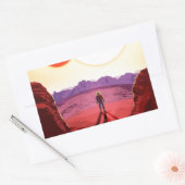 Kepler Ruimtereis Bestemming Planeet Avontuur Rechthoekige Sticker (Envelop)