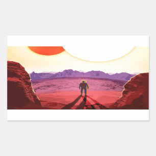 Kepler Ruimtereis Bestemming Planeet Avontuur Rechthoekige Sticker