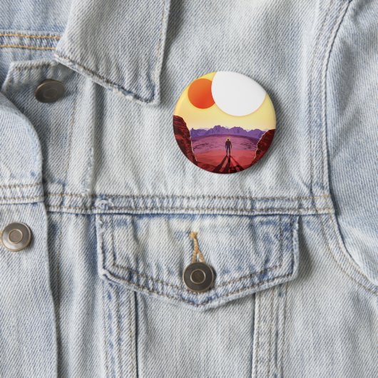 Kepler Ruimtereis Bestemming Planeet Avontuur Ronde Button 5,7 Cm (In situ)