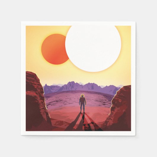 Kepler Ruimtereis Bestemming Planeet Avontuur Servet (Voorkant)