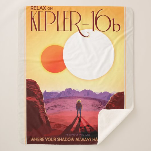 Kepler Ruimtereis Bestemming Planeet Avontuur Sherpa Deken (Voorkant)