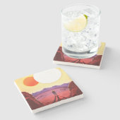 Kepler Ruimtereis Bestemming Planeet Avontuur Stenen Onderzetter (Zijkant)