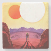 Kepler Ruimtereis Bestemming Planeet Avontuur Stenen Onderzetter (Voorkant)