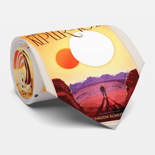 Kepler Ruimtereis Bestemming Planeet Avontuur Stropdas (Opgerold)