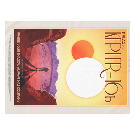 Kepler Ruimtereis Bestemming Planeet Avontuur Tafelkleed (Voorkant (Horizontaal))