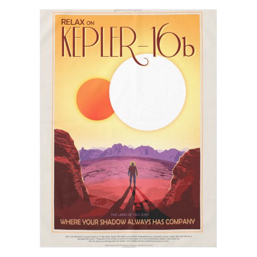 Kepler Ruimtereis Bestemming Planeet Avontuur Tafelkleed (Voorkant)