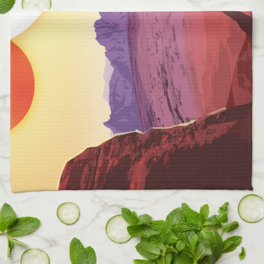 Kepler Ruimtereis Bestemming Planeet Avontuur Theedoek (Gevouwen)