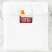 Kepler Ruimtereis Bestemming Planeet Avontuur Vierkante Sticker (Tas)