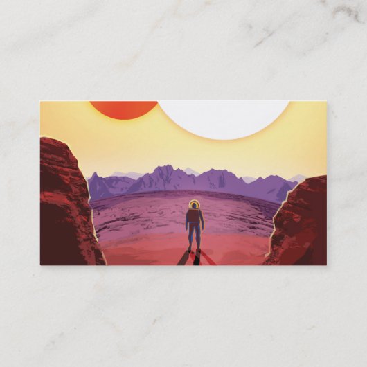 Kepler Ruimtereis Bestemming Planeet Avontuur Visitekaartje (Achterkant)