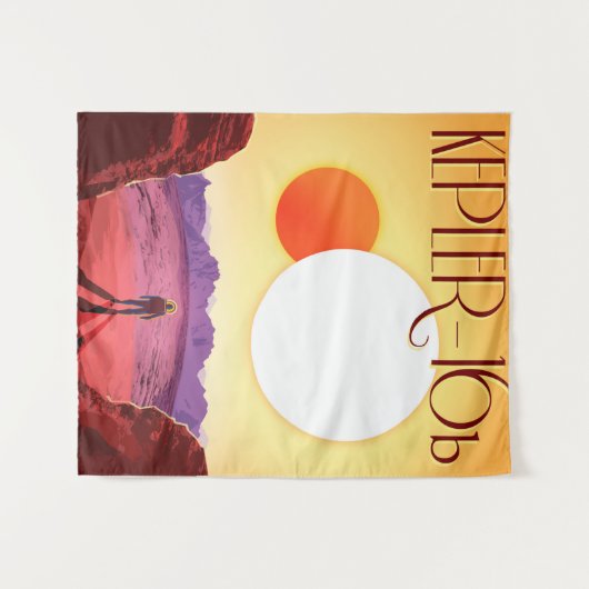 Kepler Ruimtereis Bestemming Planeet Avontuur Wandkleed (Voorkant (horizontaal))