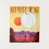 Kepler Ruimtereis Bestemming Planeet Avontuur Wandkleed (Voorkant)