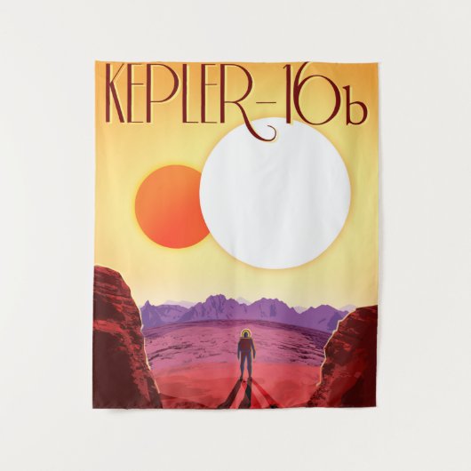 Kepler Ruimtereis Bestemming Planeet Avontuur Wandkleed (Voorkant)