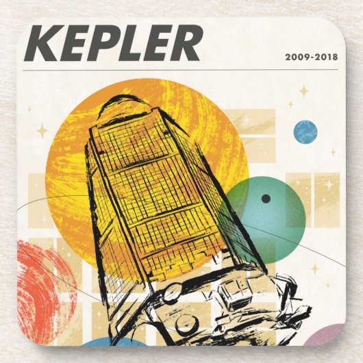 Kepler-ruimtetelescoop Poster. Bier Onderzetter (Voorkant)