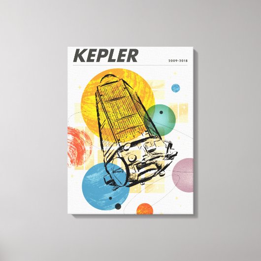 Kepler-ruimtetelescoop Poster. Canvas Afdruk (Voorkant)