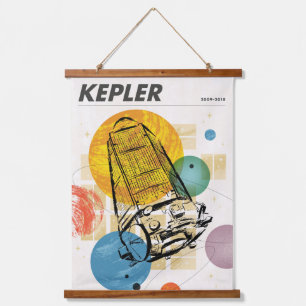 Kepler-ruimtetelescoop Poster. Hangend Wandkleed