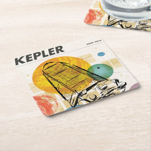 Kepler-ruimtetelescoop Poster. Kartonnen Onderzetters (Schuin)