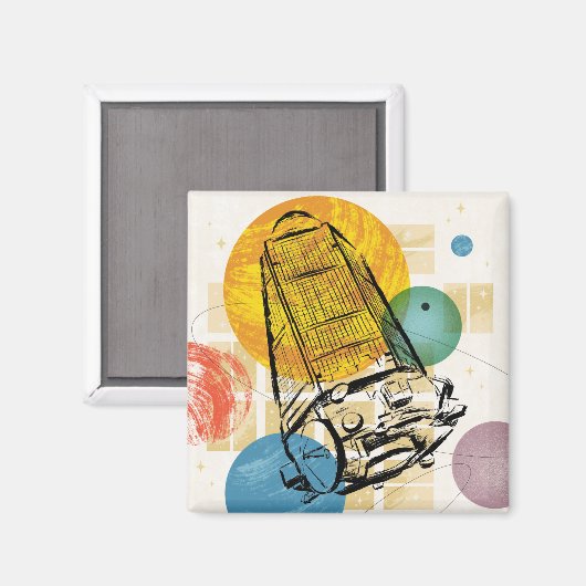 Kepler-ruimtetelescoop Poster. Magneet (Voorkant / Achterkant)