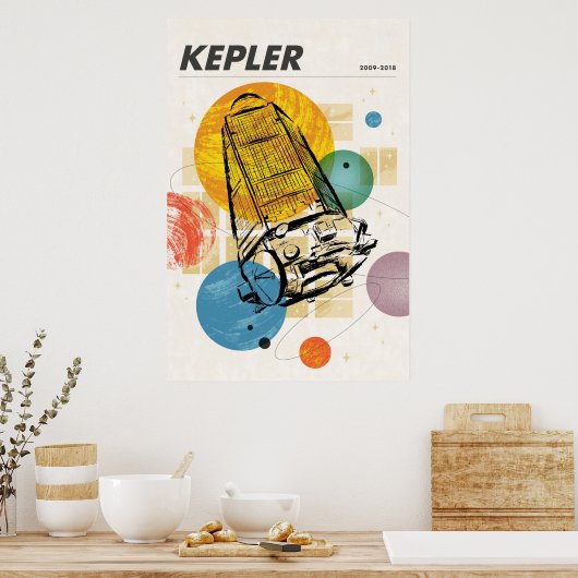 Kepler-ruimtetelescoop Poster. Poster (Keuken)