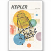 Kepler-ruimtetelescoop Poster. Sticker (Voorkant)