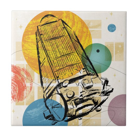 Kepler-ruimtetelescoop Poster. Tegeltje (Voorkant)