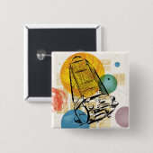 Kepler-ruimtetelescoop Poster. Vierkante Button 5,1 Cm (Voorkant /achterkant)