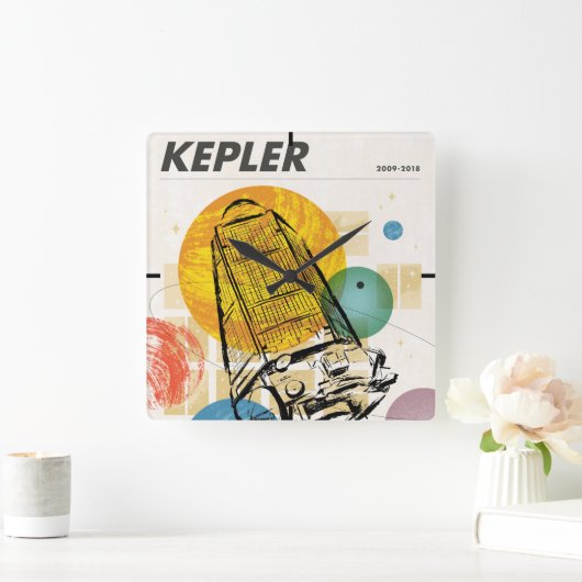 Kepler-ruimtetelescoop Poster. Vierkante Klok (Huis)