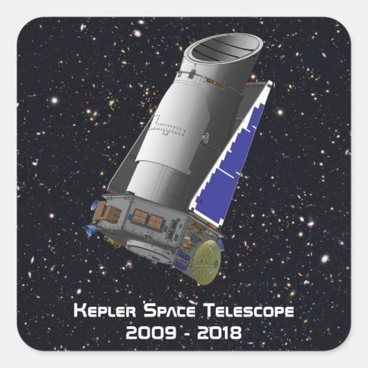 Kepler Space Telescope Vierkante Sticker (Voorkant)