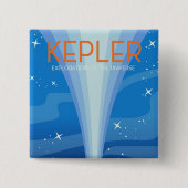 Kepler - Verkenning van het heelal Vierkante Button 5,1 Cm (Voorkant)